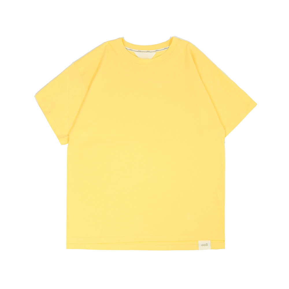 프리미엄 실켓 트임 티셔츠 옐로우